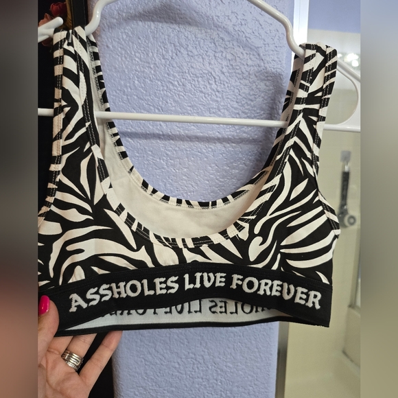Assholes Live Forever Sports Bra - Picture 2 of 3